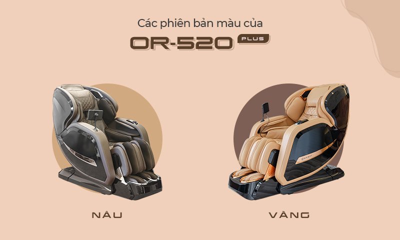 Các phiên bản màu của ghế massage Oreni OR-520 Plus